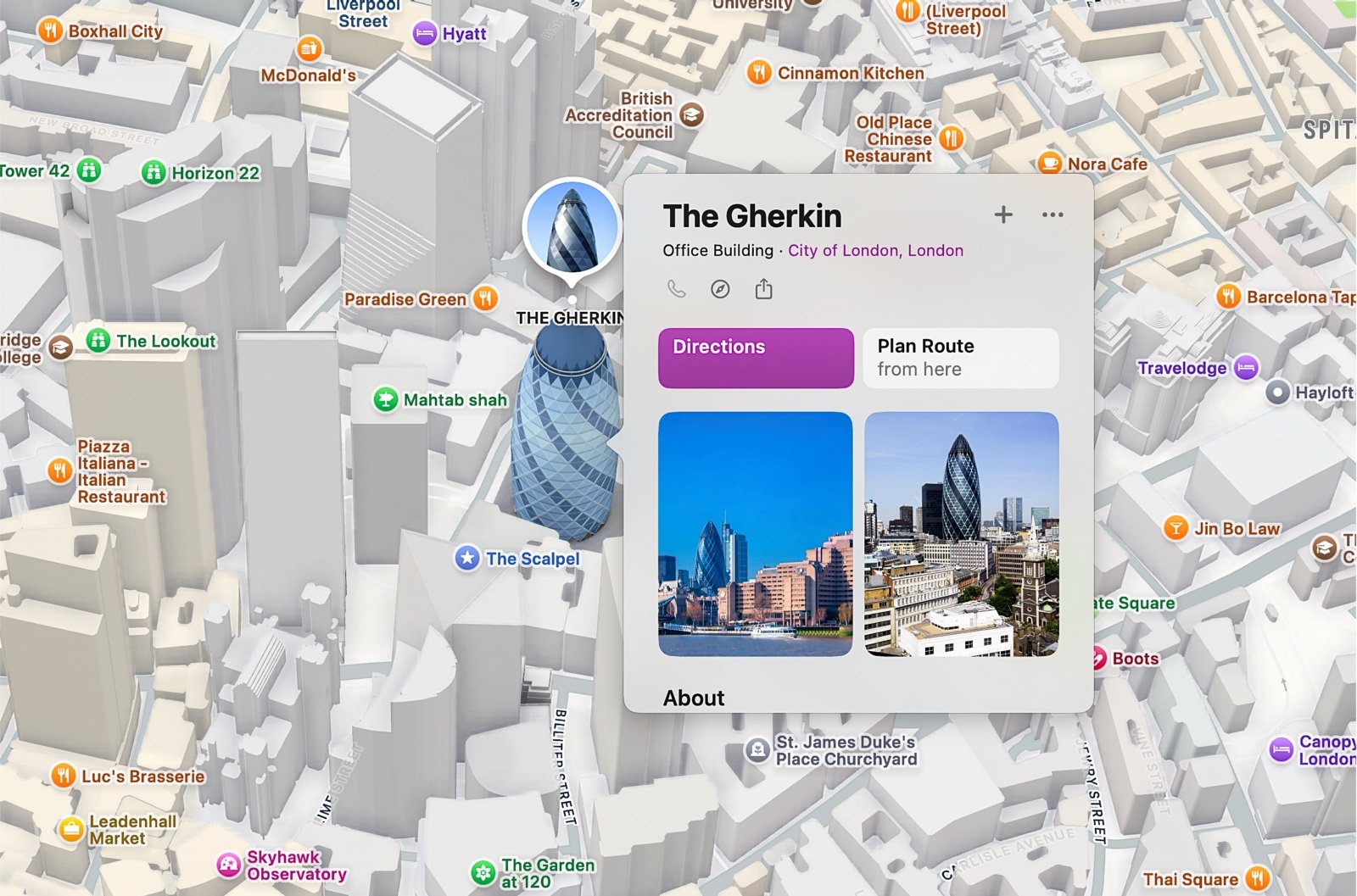 30 St Mary Axe (The Gherkin), London office